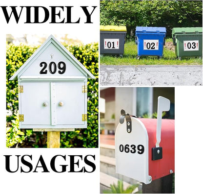 opasyo 30 Pieces Mailbox Numbers for Outside 2 inch 0-9 Self-Adhesive Mail Box Numbers,3D Gold House Numbers for Mailbox, Apartment, House, Trash Bins,Office Hotel Room (Black, 2inch)