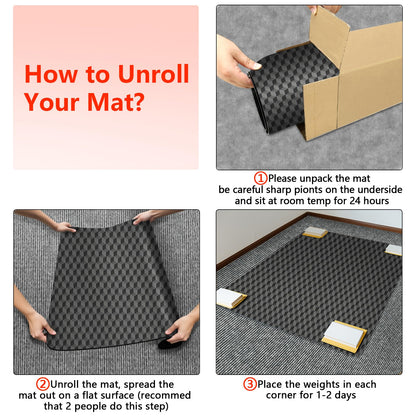 AiBOB Office Chair Mat for Carpet, 48"x36"Gaming Computer Desk Mat for Low Pile Carpet, Heavy Duty Floor Protector Mat for Rolling Chair