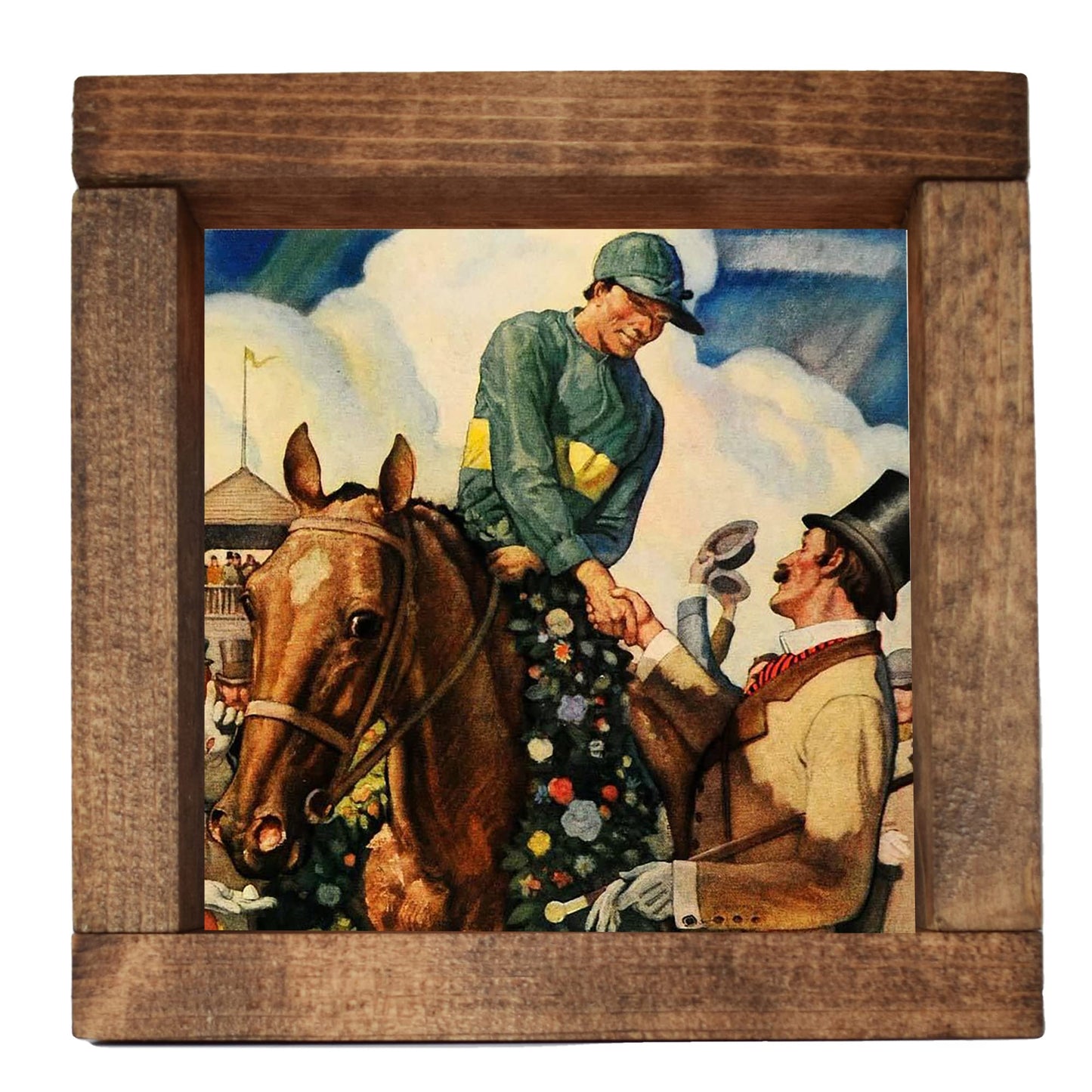 Derby Vintage Winner's Circle Shadowbox Art
