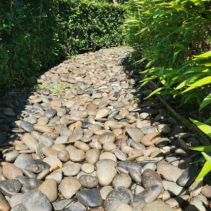 YISZM 40lbs Natural River Rocks, 3"-4" Premium Pebbles for Garden and Landscape Design, Hand-Picked Smooth Stones for Fish Tank, Flower Pots, Indoor Water Fountains, Pathways, Backyard
