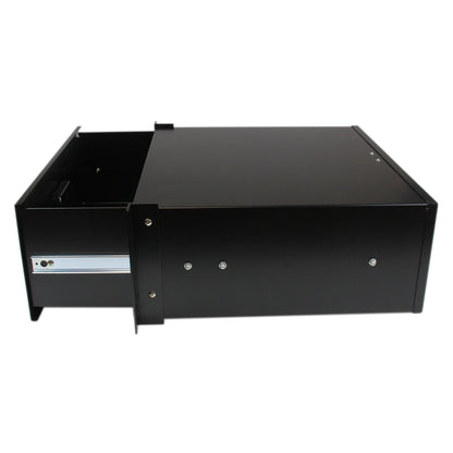 StarTech.com 4U Rack Mount Drawer - 55 lb (25 kg) - 4U Steel Storage Rack Drawer for 19" AV / Sever / Network Equipment Rack or Cabinet (4UDRAWER) Black