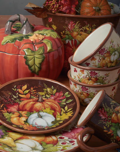 Harvest Blessings Ceramic Serving Bowl – Serve salads, pasta, or side dishes in this elegant fall-inspired bowl that makes every meal feel like a celebration of the harvest season