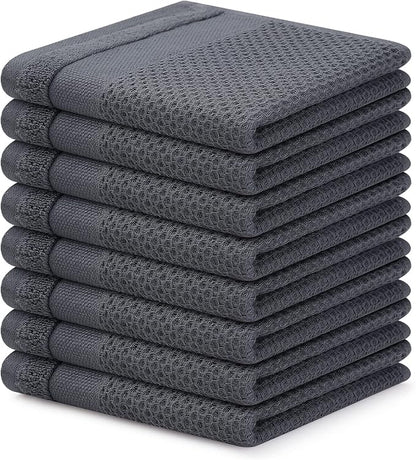 Homaxy 100% Cotton Dish Cloths, 8 Pack