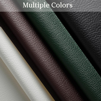 HYVAKUPPA Faux Leather Fabric by The Yard Marine Vinyl Fabric 55" W Outdoor Upholstery Fabric Waterproof PU Leather for Crafts Furniture Handbag DIY Sewings Earrings Decor (1 Yard, Dark Green)