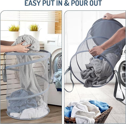 Seiritex Mesh Popup Laundry Hamper 115L Collapsible Laundry Basket Extra Large