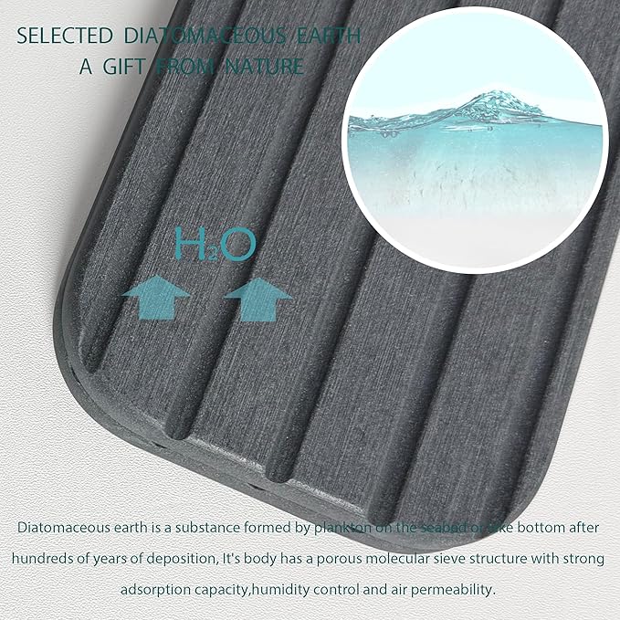 23.6inch x 4inch Kitchen Sink Faucet Mat, Water Absorbing Stone Faucet Splash