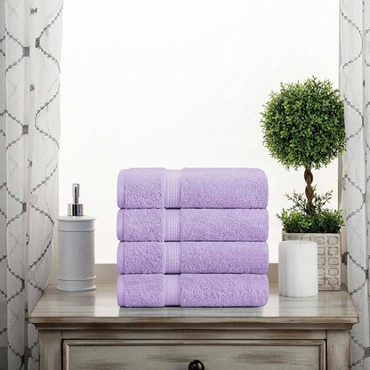 SUPERIOR Egyptian Cotton Pile Hand Towel Set of 4, Ultra Soft Luxury Towels