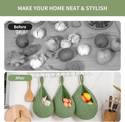 Boho Wall Hanging Fruit Baskets