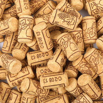 200 Pcs Straight Wine Corks, #8 Natural Corks For Crafts, 7/8" x 1 3/4" Soft Wood Cork Stoppers, Wine Bottle Stoppers Leakproof Bottle Cork For Making Art Projects