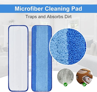 8 Pack Microfiber Cleaning Pad for Bona Mop Hardwood & Hard Surface Floors Dry