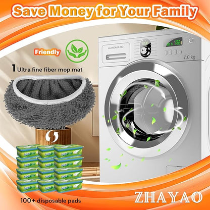Reusable 100% Coral Fleece Mop Pads Compatible