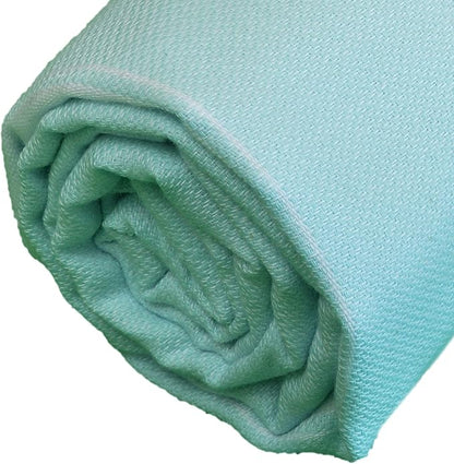Bersuse Towels Anatolia XL Beach Blanket Throw Blanket Turkish Towel 100% Cotton Extra-Large Quick-Dry Lightweight Premium Peshtemal Towel - 61x82 Inches, Aqua Marine (Set of 6)