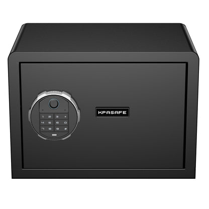 Kpasafe Small Biometric Safe, 0.8 Cuft Fingerprint Safe Box with Fireproof Bag, Caja Fuerte Para Dinero with Silent Mode, Backlit Keypad, Anti-Theft, and LED Light, 9.8×13.8×9.8 IN