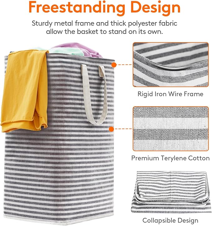 Lifewit 4 Pack Laundry Hamper Large Collapsible Laundry Baskets, Freestanding