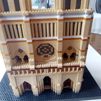 alltogetho Paris Notre Dame Cathedral Micro Building Blocks, 7300+ Pieces 3D Challenging Architecture Set for Adults - Collectible Display Model Educational Souvenir Gift for History & Art Lovers