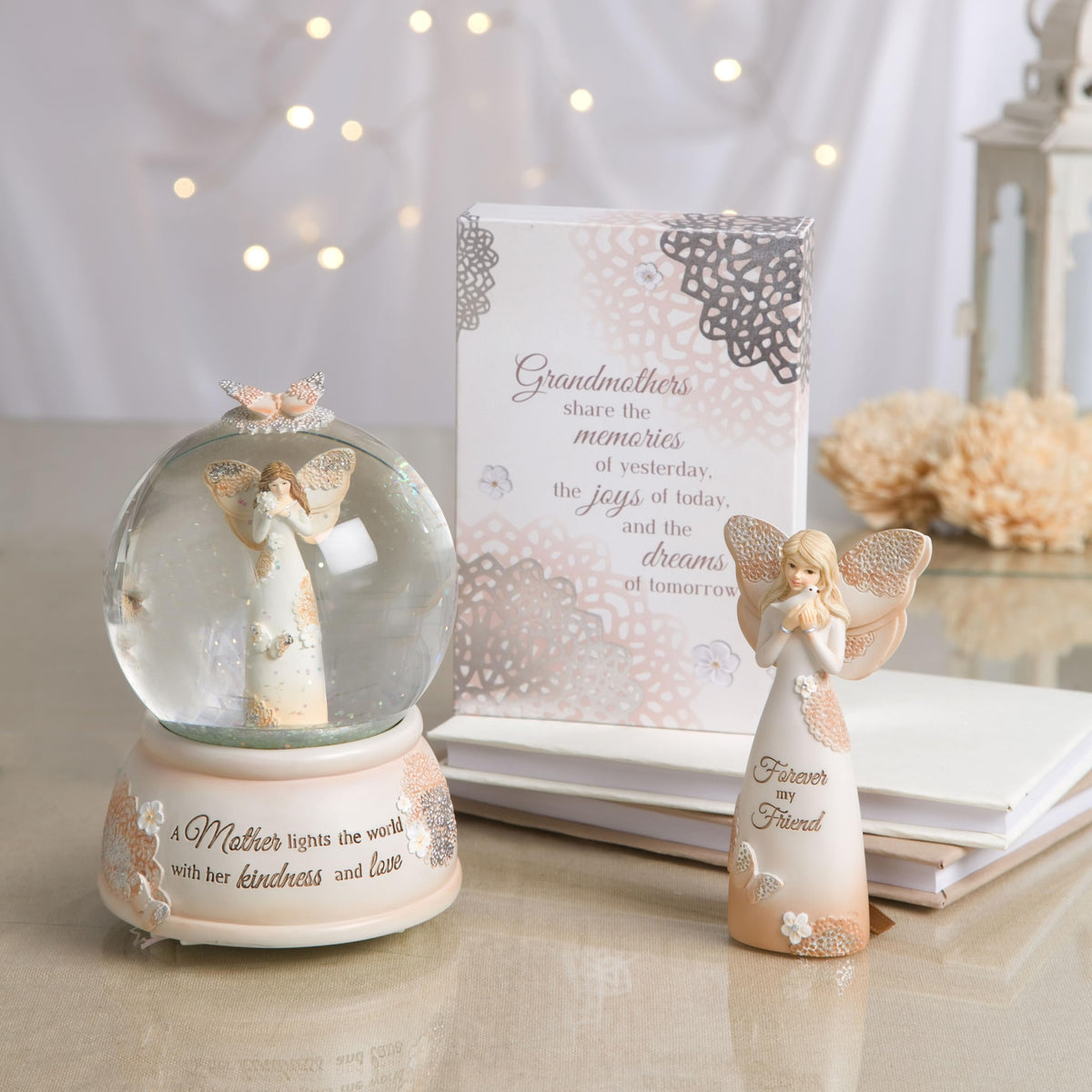 Pavilion Gift Company 19080 Forever Friend Angel Figurine/Ornament, 4-1/2-Inch, Gold