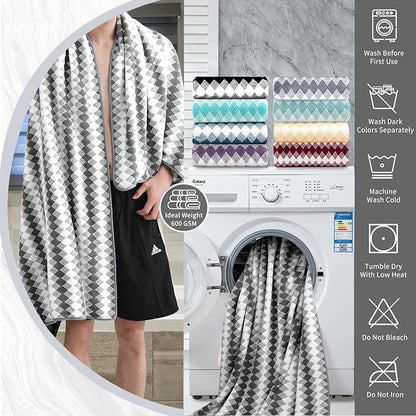 4 Piece Bath Towel Set Oversized Bath Sheet 35"x70" Bathroom Towel Extra Large