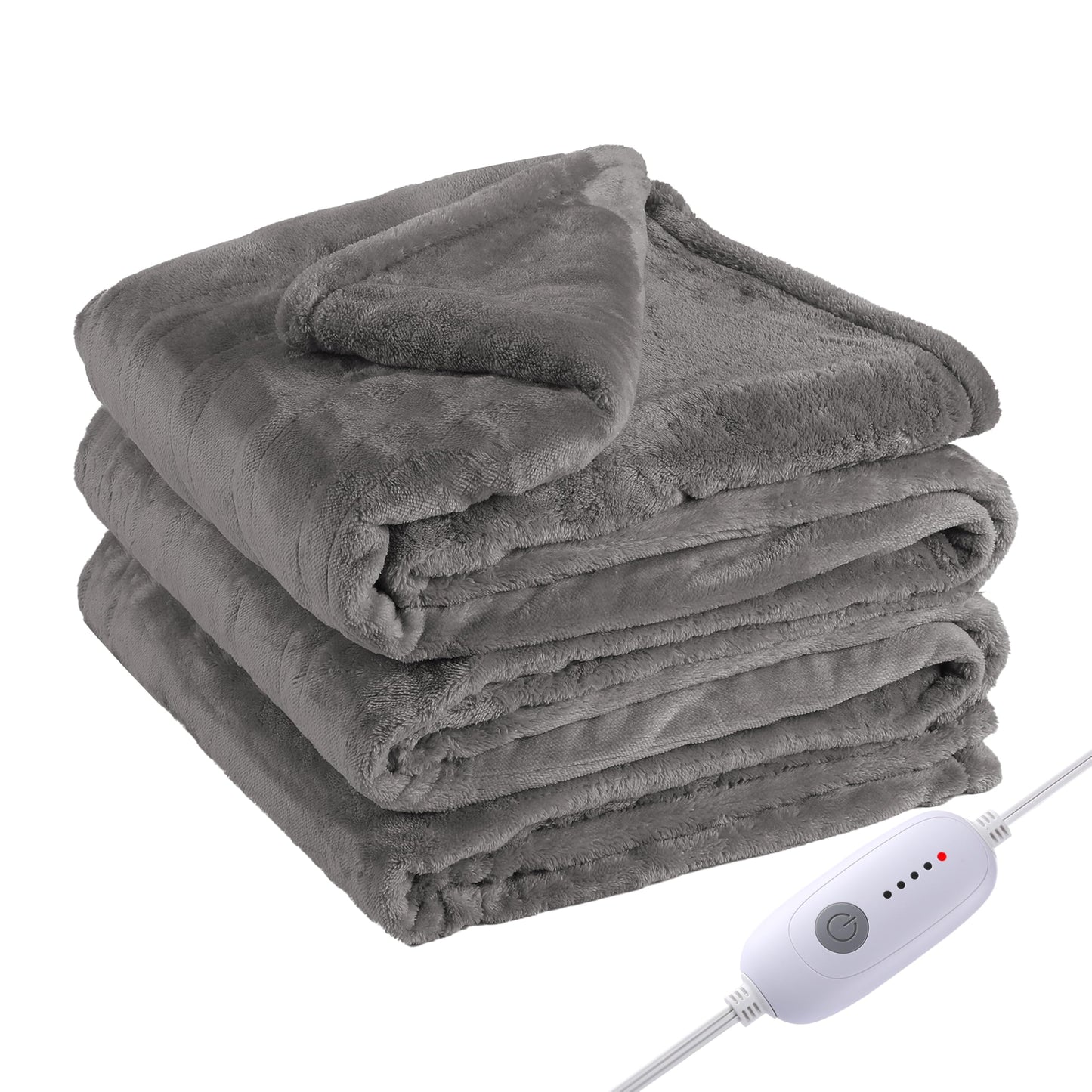 Electric Heated Blanket Full Size 72"x84", Cozy Large Oversized, 5 Heating Levels & 10 Hours Auto Off, Cozy for Bed, Sofa, & Office, Machine Washable, Purple