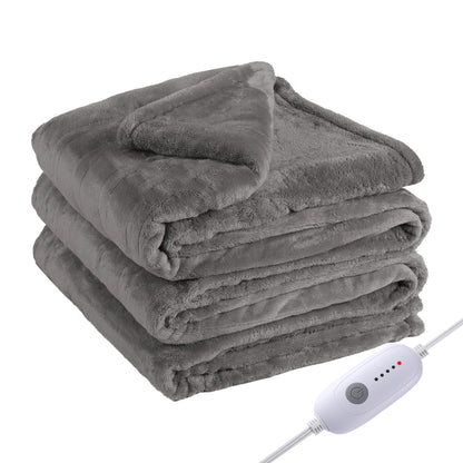 Electric Heated Blanket Full Size 72"x84", Cozy Large Oversized, 5 Heating Levels & 10 Hours Auto Off, Cozy for Bed, Sofa, & Office, Machine Washable, Purple