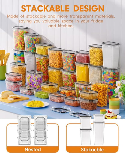 30 PCS Airtight Food Storage Containers