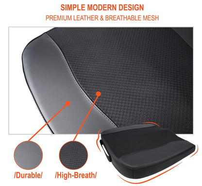 Lofty Aim Car Seat Cushion, Comfort Memory Foam Car Cushions for Driving - Sciatica & Lower Back Pain Relief, Driver Seat Pillow for Auto, Office Chair, Wheelchair - Black