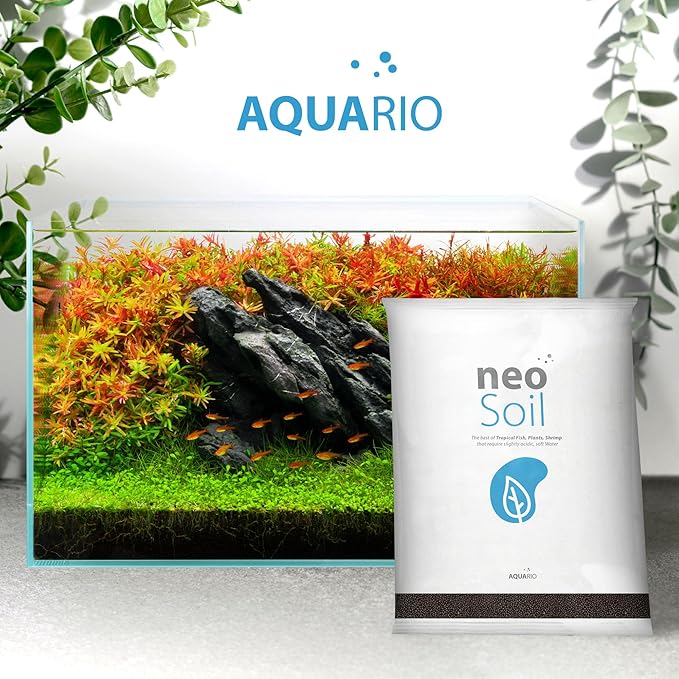 AQUARIO Neo Soil - Shrimp Substrate with Humic Acid, Microelements for Freshwater Planted Tanks, Volcanic Ash Shrimp Substrate, Slighty Acidic, PH Buffering Aquasoil for Planted Aquariums - SHRIMP, 8L