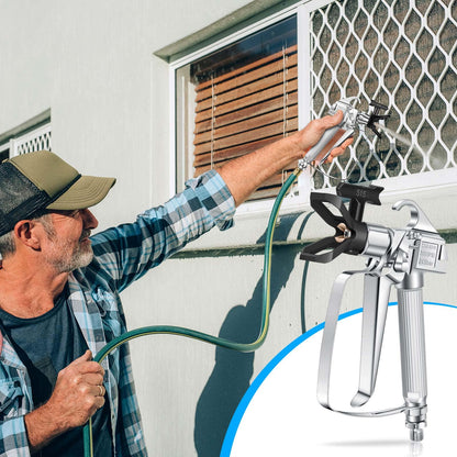 Threlaco 3 Sets 3600PSI Airless Paint Spray Gun with 513/515/519 Tip Swivel Joint High Pressure Airless Paint Sprayer Gun for Pump Sprayer Parts Accessories