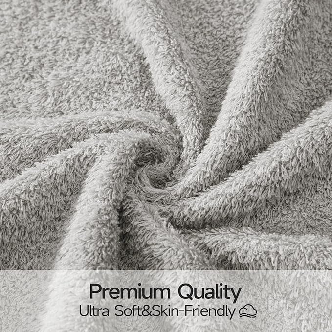 REDKISS 4-Pack Luxury Hand Towels, 16x32 Inch 450 GSM 100% Cotton, Super Soft