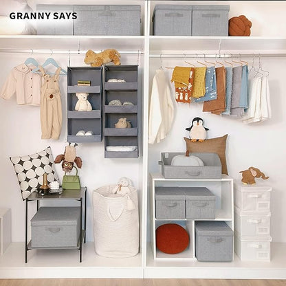 GRANNY SAYS 3-Shelf Hanging Closet Organizer and Storage, Collapsible Hanging