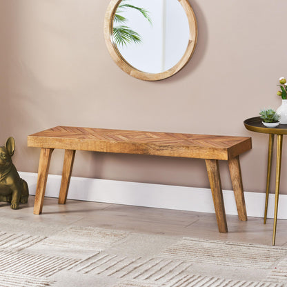 Christopher Knight Home Fircrest Wooden Rectangular Dining Bench, Kitchen Extra Seat, Entryway Bench for Home Hall Living Room, Natural