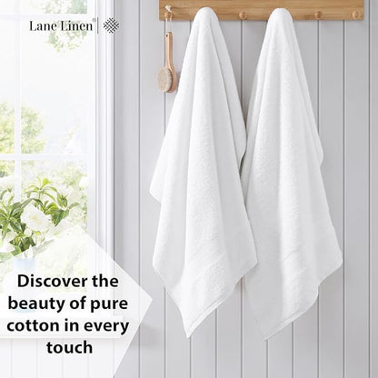 Lane Linen 100% Cotton 4 Pack Bath Sheets