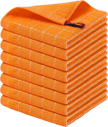 Homaxy 100% Cotton Terry Kitchen Dish Cloths, Ultra Soft and Absorbent Dish