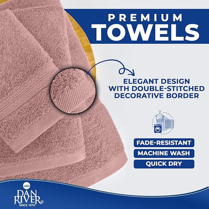 DAN RIVER 8 PC Luxury Bath Towels
