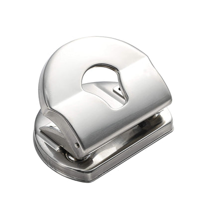 Paper Hole Puncher 2 Hole Punch, 10 Sheets Capacity, Without Base, Silver