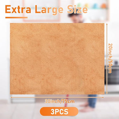 Newwiee 3 Pcs Extra Large Microfiber Cleaning Cloth 30" x 20" Washable Reusable