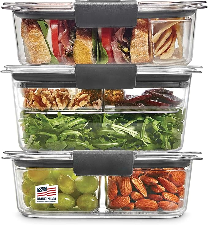 Rubbermaid Brilliance BPA-Free 3 Set Food Storage Containers