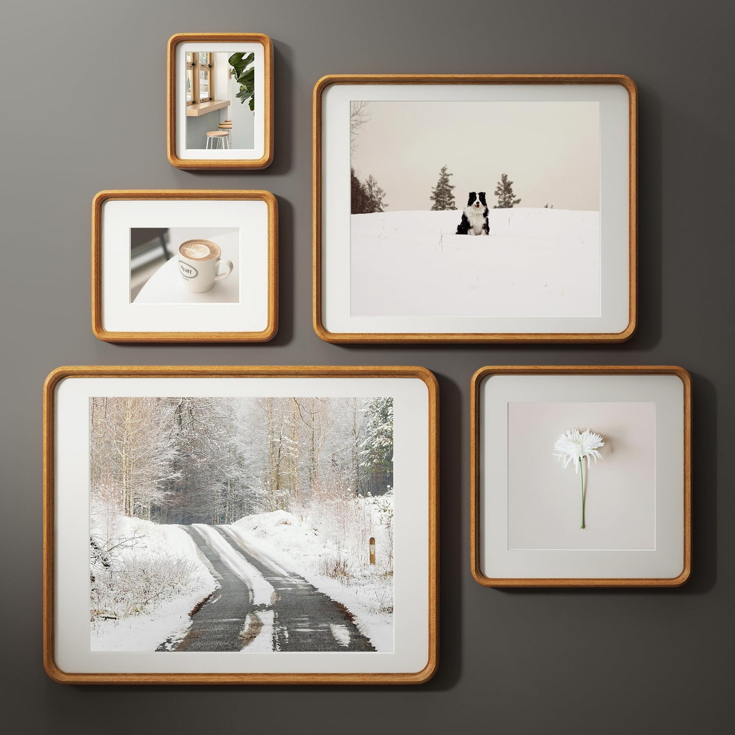 11x17 Picture Frame, USA-Sourced Natural Teak Wood Photo Frame with Tempered Glass, Handcrafted Rounded Corner 11 x 17 Wooden Frame Matted to 8x12 Photos, Wall or Tabletop Display