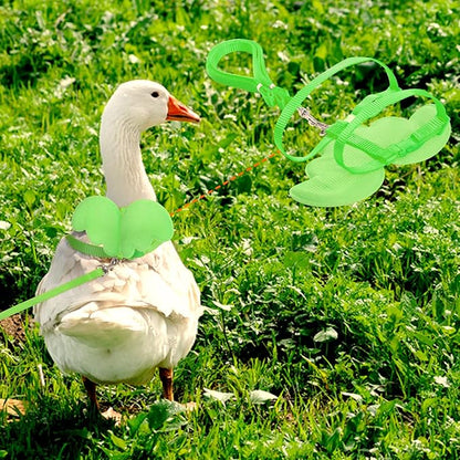 KAMA BRIDAL Duck Walking Harness and Leash Chicken Duck Outdoor Training Rope Adjustable Rope for Pet Poultry Hen Cock (S, Green)
