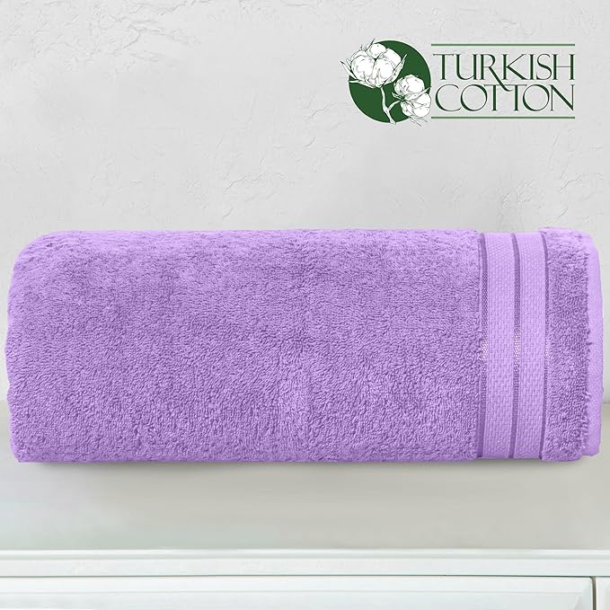 Elegant Comfort Three Line Popcorn Extra Large Luxury Bath Towel