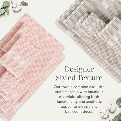 NY Loft 100% Cotton 4 Pack Bath Towel Set| Super Soft & Absorbent Quick-Dry