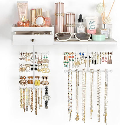 VINAEMO Jewelry Organizer Hanging Wall Mounted Jewelry Holder