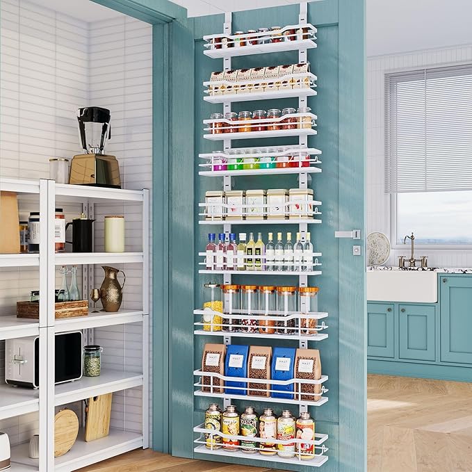 Over The Door Pantry Organizer，9-Tier Over The Door Organizer