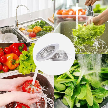 2Pcs Kitchen Sink Drain Strainer, Stainless Steel Kitchen Sink Strainer