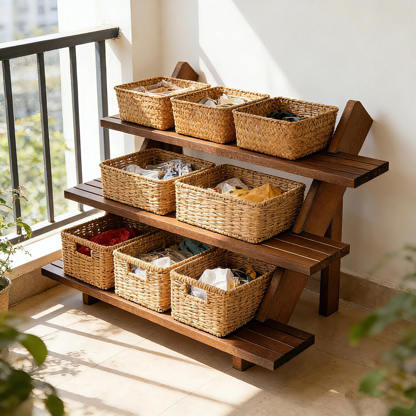 Wooden Cake Stand 3 Tiered Tray Stand for 15 Cupcakes Stepped Wood Display Stand for Weddings, Tiered Party Table Display Riser for Food, Dessert, Cookie (Wood, 3-Layer Cake Rack)