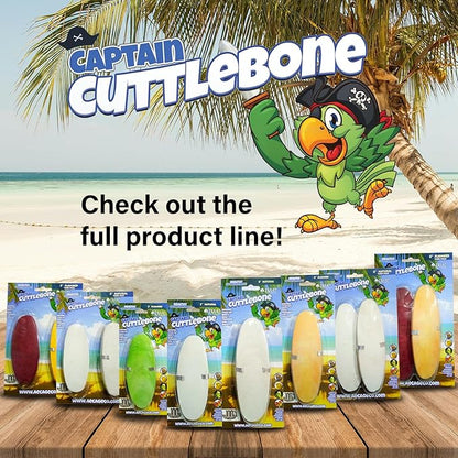 Captain Cuttlebone AE9011 Natural Bird Cuttlebone – 5lb Bulk Box of 4–6" Pieces – Calcium Supplement for Parakeets, Budgies, Finches, Canaries, Lovebirds & Small Birds