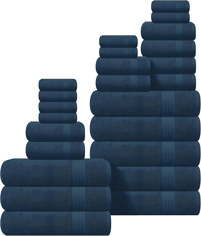 GLAMBURG Ultra Soft 24-Piece Towel Set