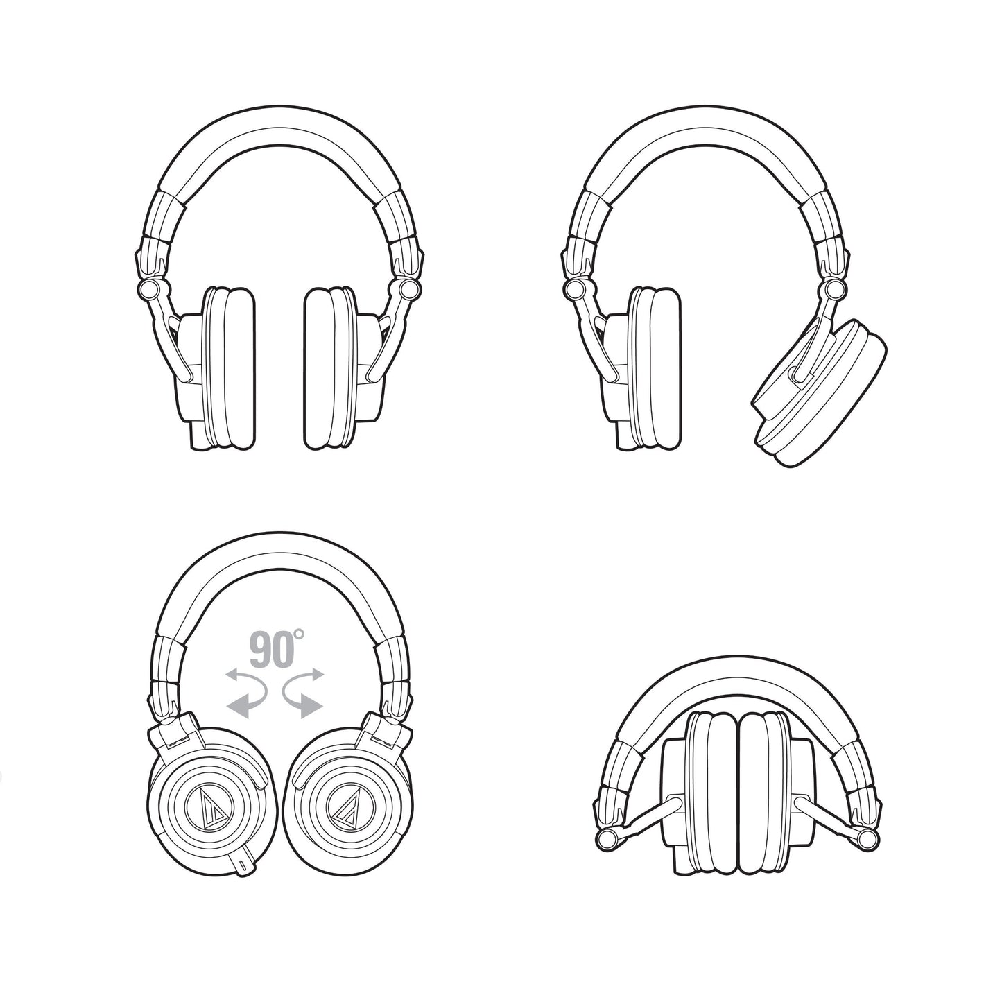 Audio-Technica ATH-M50XGM Professional Monitor Headphones, Gun Metal