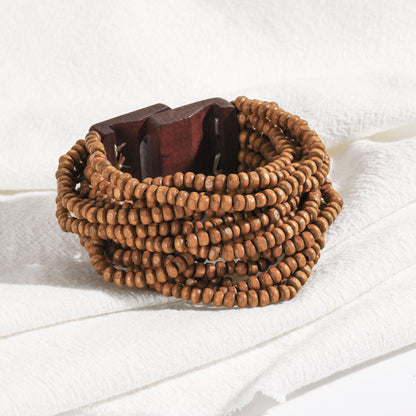 Coiris Multi Layers Seed Beads Wide Bangle Strand Bracelet for Women (BR1167)… (BR1199)