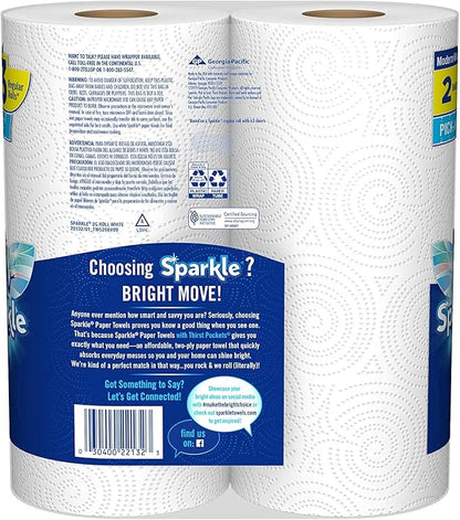 Sparkle Paper Towel, 2 Giant Pas Rolls, 1.095 lb