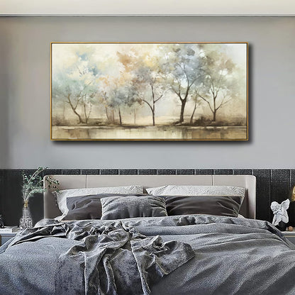 VHMING Abstract Wall Art Artwork Retro Trees Pictures Decor Canvas Painting Framed Ready to Hang Living Room Bedroom and Office Wall Decor 20x40 Inch
